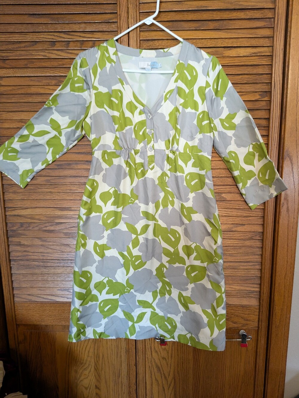 Boden Silk Midi Dress Floral Pattern Size 6